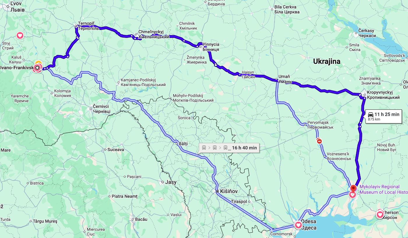 Trasa Ivano-Frankivsk – Mykolajiv